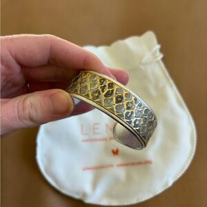 Lema J Cashmere Python with Silver Liner Cuff